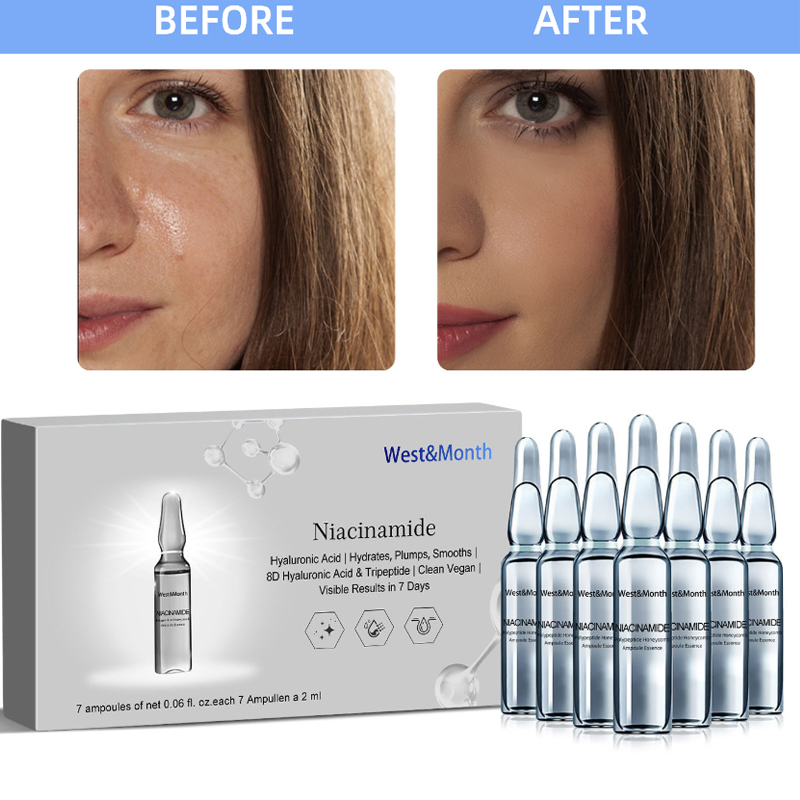 Hyaluronic Acid Facial Serum - 7ml*7pcs Hyaluronsäure Meso Face Ampoules Serum