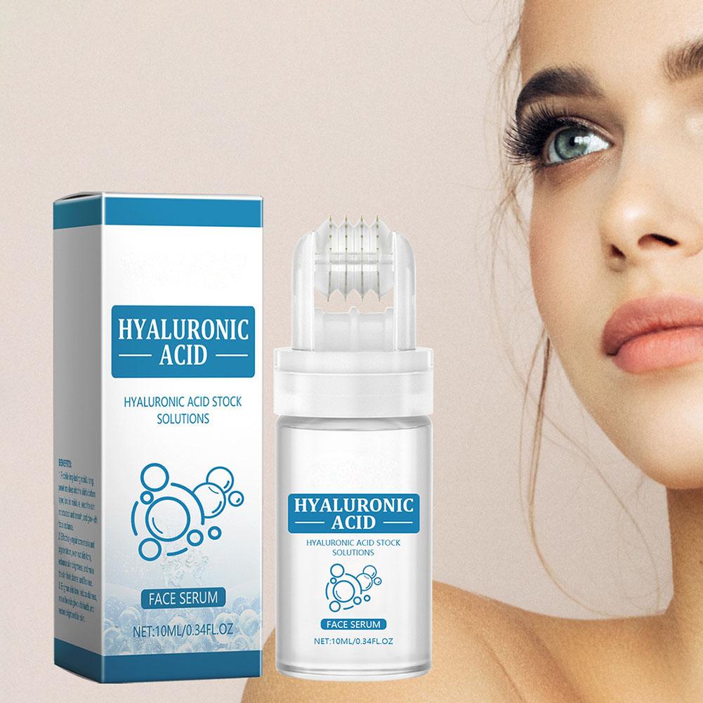 Skincare - Hyaluronsäure-Gesichtsserum 10ml mit Roll-Applikator, Feuchtigkeitsspendendes, Leichtes