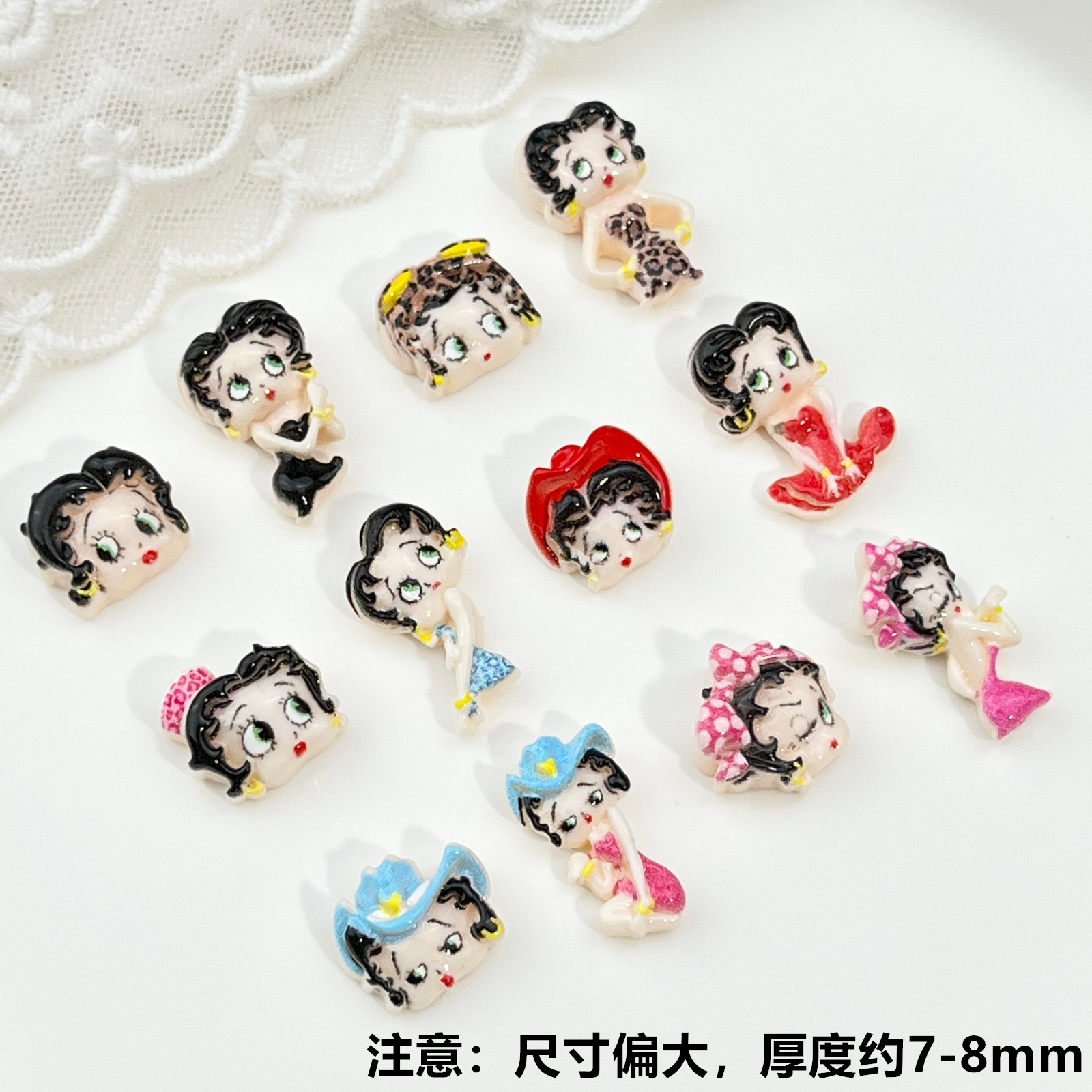100 Stück Cartoon-Betty-Nagelk – Nail Art Bewertung und Preis