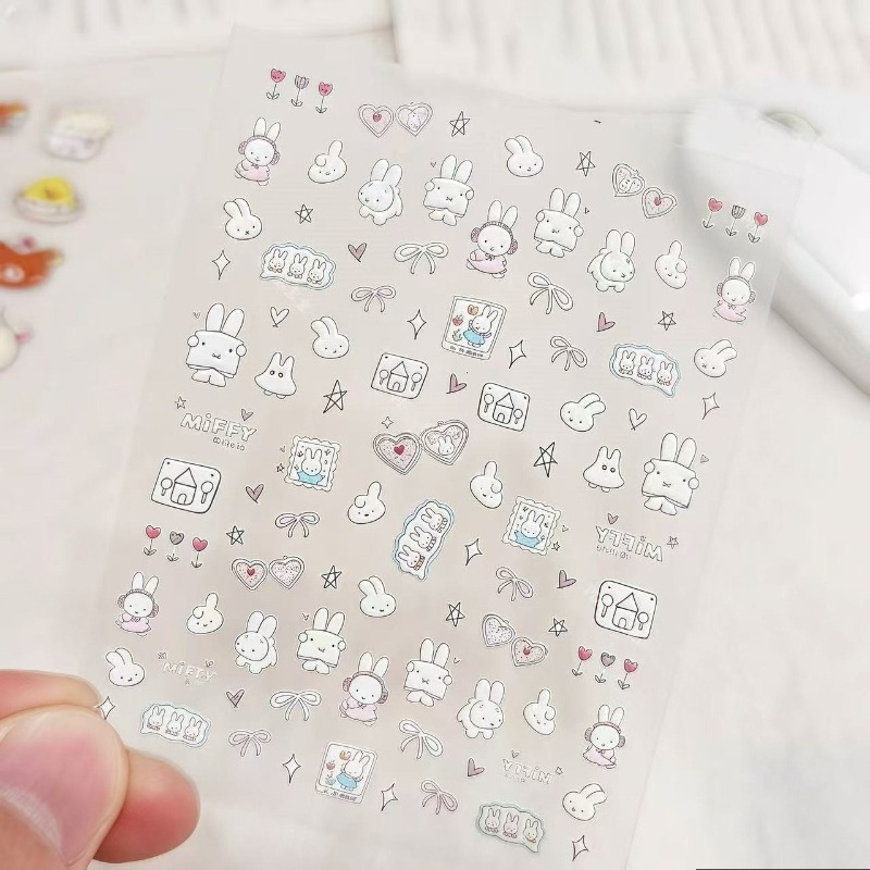 Miffy Cartoon-Nagelaufkleber,  – Nail Art Bewertung und Preis