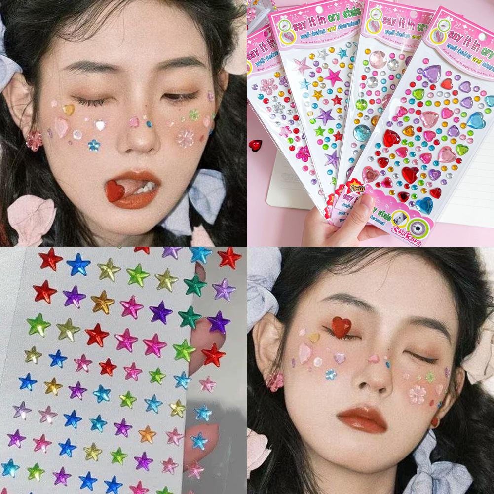 Selbstklebende Gesichts-Rhines – Makeup Bewertung und Preis
